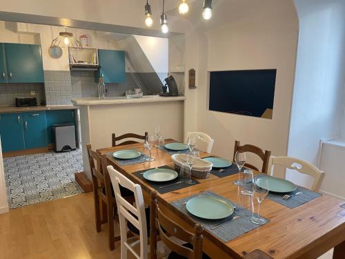 Η κουζίνα ή μικρή κουζίνα στο Pause En Seine- Appartement en duplex