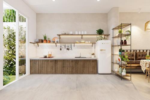Kuchyň nebo kuchyňský kout v ubytování Hoi An Pinus Boutique