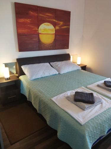 Postel nebo postele na pokoji v ubytování Appartement Zagi