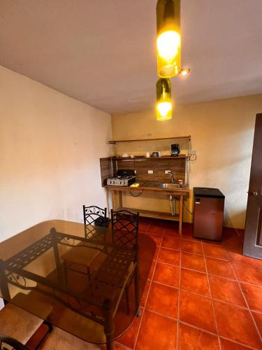 Kuchyň nebo kuchyňský kout v ubytování Cristales de Antigua Casa Cristal