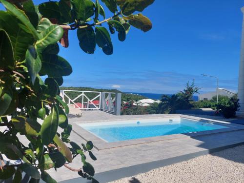 einen Pool mit Meerblick in der Unterkunft Sea-Renity in Philipsburg