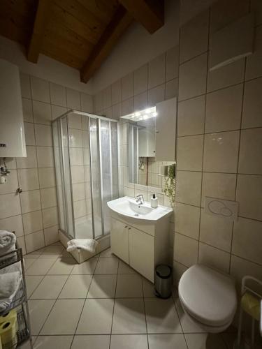 a bathroom with a sink and a toilet at LEO Apart 2 in Radfeld