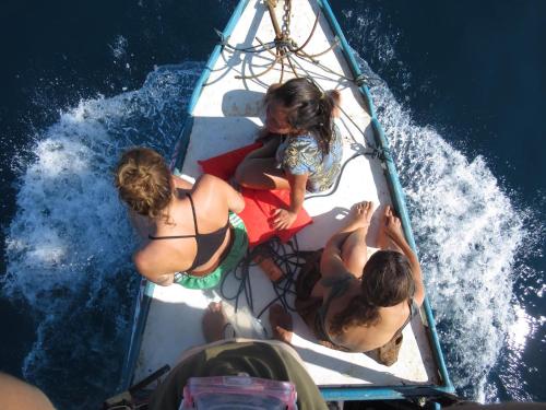 a group of people on a boat in the water at Alouatta Playa Coyote in San Francisco