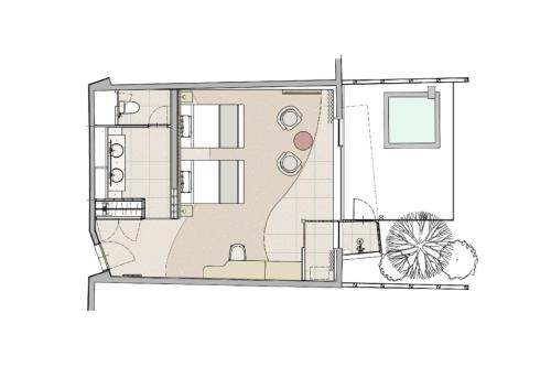a floor plan of a small house at Hotel Grand Bach Atami Crescendo in Atami