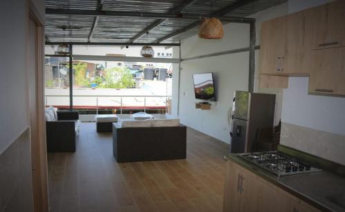 Kuchyň nebo kuchyňský kout v ubytování exclusivo apartamento