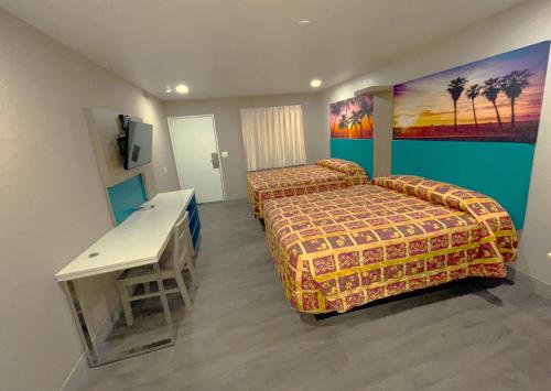 New Star Inn El Monte, CA - Los Angelesにあるベッド