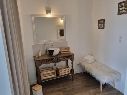 Postel nebo postele na pokoji v ubytování Le clos Champlieu