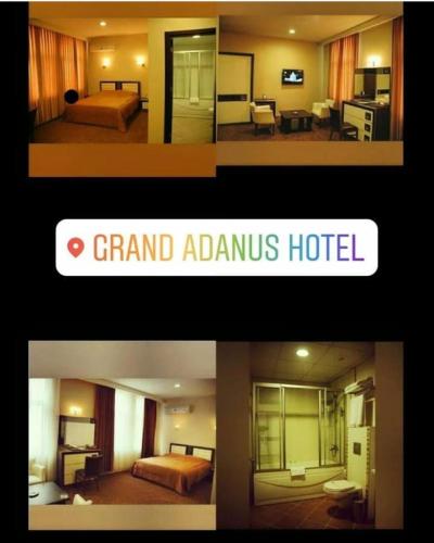 two pictures of a grand amazonolis hotel at GRAND ADANUS HOTEL in Seyhan