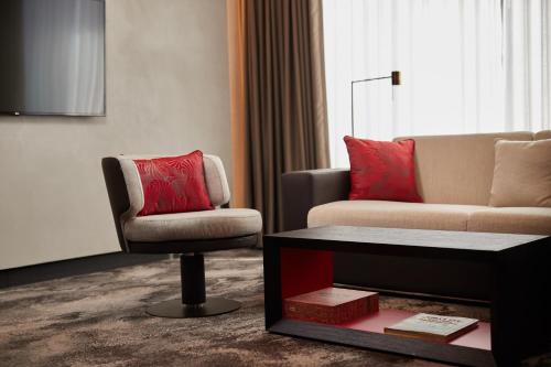 Posezení v ubytování Hilton Belgrade