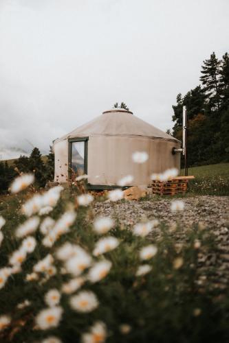 Jurta I Sauna z widokiem na Tatry