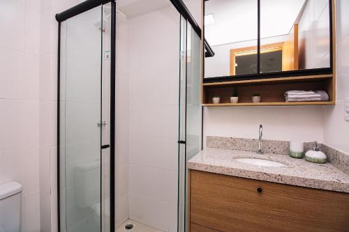 Køkken eller tekøkken på Studio Luxo ON São Mateus com ar / igreja próx shopping Independência