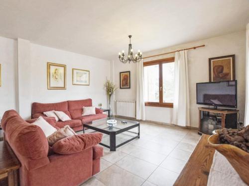 A seating area at Holiday Home Pla De Ses Rotes by Interhome