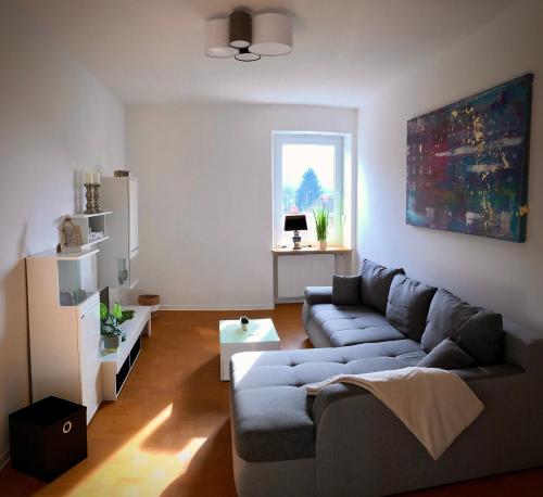 Χώρος καθιστικού στο Schneiders Ferienwohnung 3