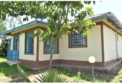 een klein huisje met een boom ervoor bij D'LUX HOME RODI KOPANY in Homa Bay