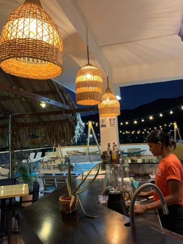 Restaurace v ubytování Hostal Viña del Mar