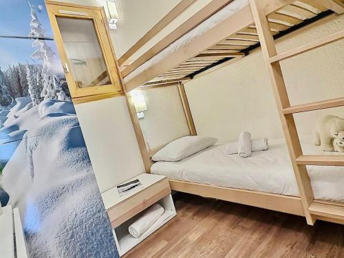 Studio cabine pour 4 au pied des pistes à Tignes, balcon sud
