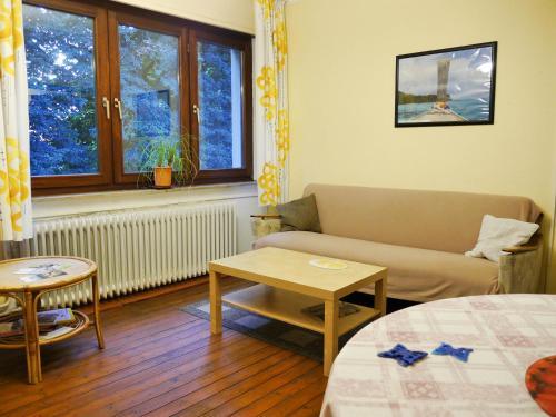 Χώρος καθιστικού στο Ferienwohnung Unter den Linden