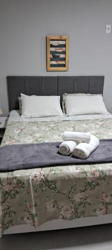 Cama o camas de una habitación en Pousada Canoa dos Anjos suítes