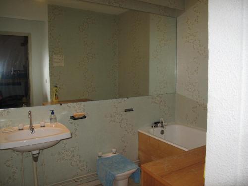 a bathroom with a sink and a tub and a toilet at Appartement Villard-de-Lans, 2 pièces, 6 personnes - FR-1-515-29 in Villard-de-Lans