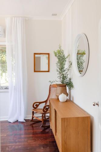 Ένα ή περισσότερα κρεβάτια σε δωμάτιο στο Pet Friendly Family Home in Bluff Point