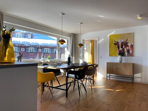 Posezení v ubytování BERGzauber im Zentrum von Oberstaufen inkl Staufen PLUS