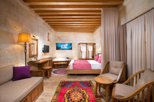 Ayazma Cave Hotelにあるベッド