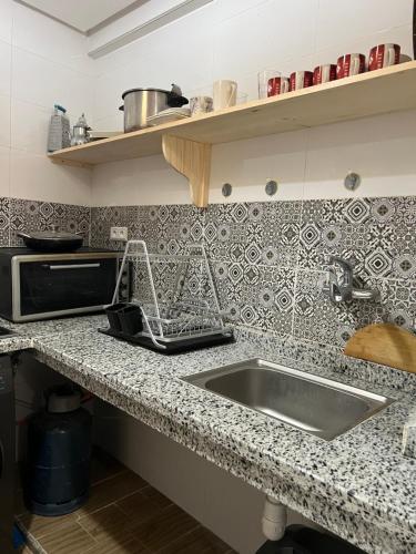 Dapur atau dapur kecil di Appartement Sabldor