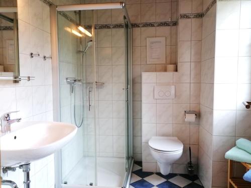 Koupelna v ubytování Hof am Meer "Seerose"