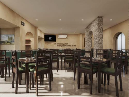 TV a/nebo společenská místnost v ubytování Hotel Colonial de Merida
