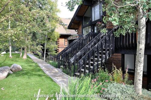 a house with a staircase leading up to a house at Interlochen #B9 in Vail