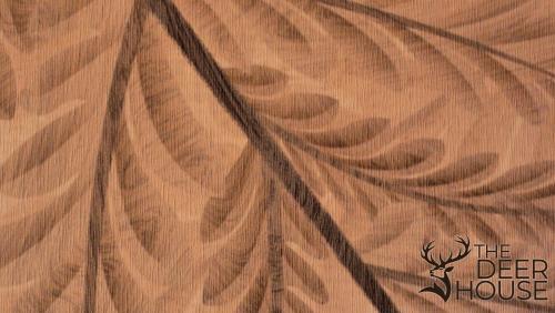 a poster for the deer house with a leafy design at Le Case Nel Bosco Terminillo in Terminillo