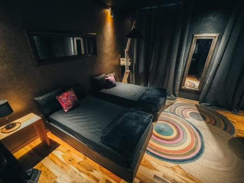 an overhead view of a living room with a couch at Casa Sabina Down Town Mexico City in Mexico City