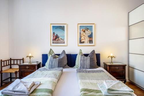 Katil atau katil-katil dalam bilik di Haus Übersee Wohnung Fidji