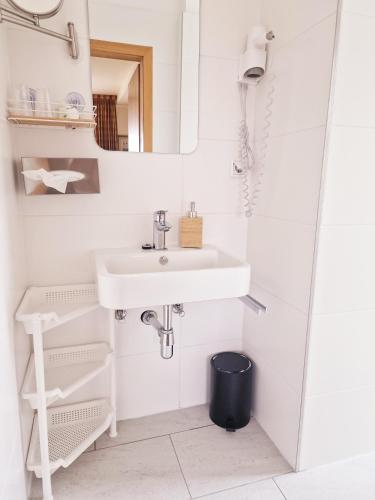a bathroom with a sink and a mirror at Hotel Elisabeth Ilse in Braunlage