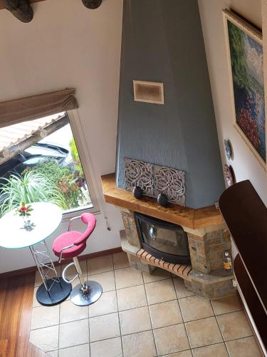 Ruang duduk di Boutique Chalet in Calheta