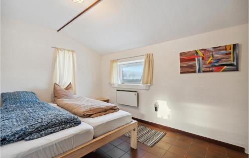 um quarto com uma cama e uma janela em Awesome Apartment In Ringkbing With Wifi em Ringkøbing