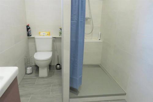 Phòng tắm tại Appartement rénové avec WIFI bien équipé au centre ville de PERROS-GUIREC - Ref 940