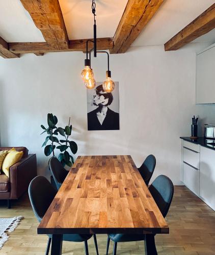 Kuchyň nebo kuchyňský kout v ubytování Charmante Altstadtwohnung 3 OG