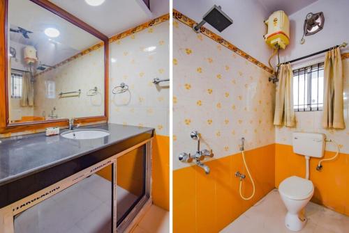 Koupelna v ubytování OYO Retro Residency