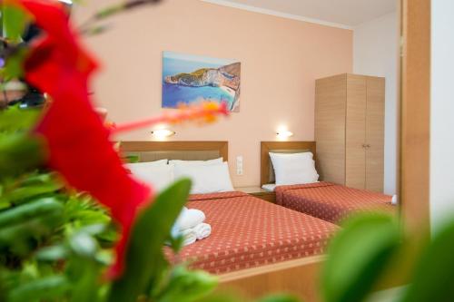 Letto o letti in una camera di Villa Levante
