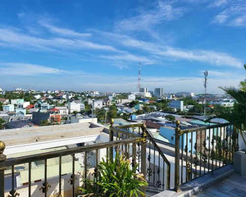 a view of a city from a balcony at RUBY HOTEL Vĩnh Long in Vĩnh Long