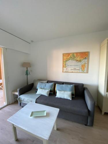 Χώρος καθιστικού στο Golfe de Saint-Tropez sea view Air Conditioned Navy House