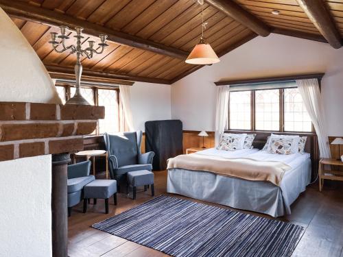 Postel nebo postele na pokoji v ubytování Hotell Gyllene Hornet