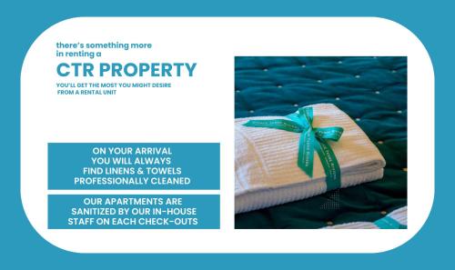 a flyer with a towel with a blue bow at Rundanina Village Life Studio in Vernazza