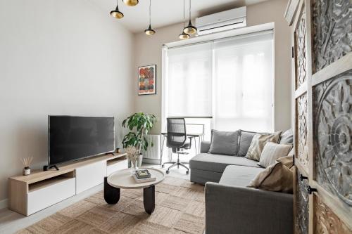 O zonă de relaxare la Charming apartment central Madrid