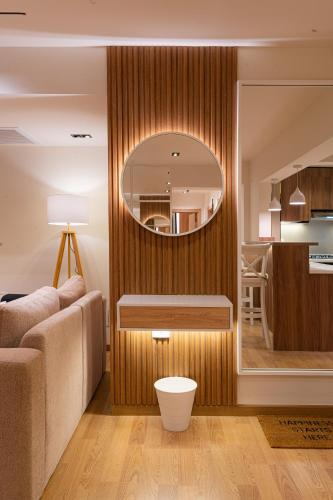 Χώρος καθιστικού στο Hotel apartment at Mountain View I city compound