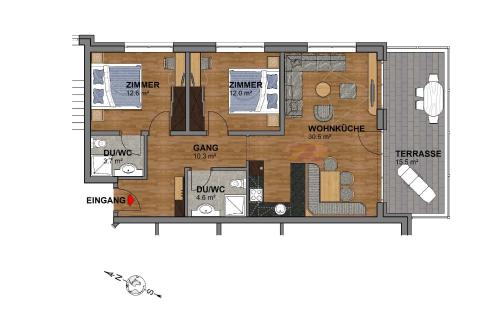 a floor plan of a house at A Casa Elegance in Längenfeld
