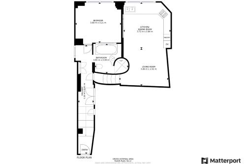 a floor plan of a house at Quirky and Modern Clerkenwell Apartment in London