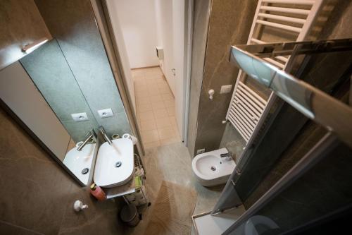 Koupelna v ubytování Intero appartamento a Pero