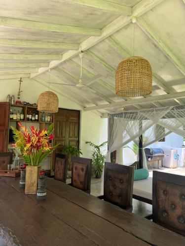 Posezení v ubytování Medusa Bungalow - Galle